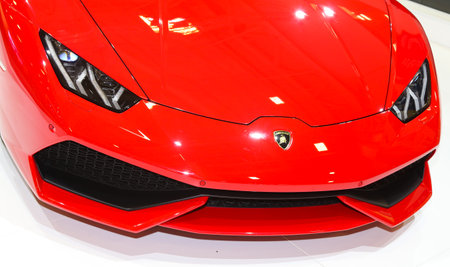 ISTANBUL, TURKEY - MAY 21, 2015: Lamborghini Huracan LP 610-4 in Istanbul Autoshow 2015のeditorial素材