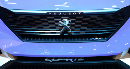 ISTANBUL, TURKEY - MAY 21, 2015: Peugeot Quartz Concept in Istanbul Autoshow 2015のeditorial素材