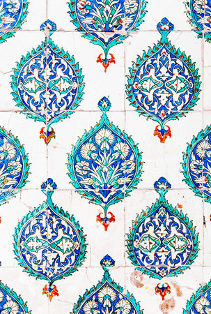 Handmade Turkish Blue Tiles in Istanbul City, Turkey