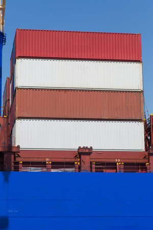 Container Ship is loading in a port