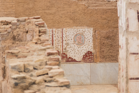 Drawings in Terrace Houses, Ephesus Ancient City in Izmir, Turkeyの写真素材