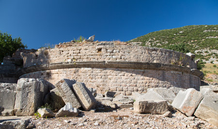 Ruins of Ephesus Ancient City in Izmir, Turkeyのeditorial素材