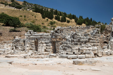 Ruin in Ephesus Ancient City in Izmir, Turkey