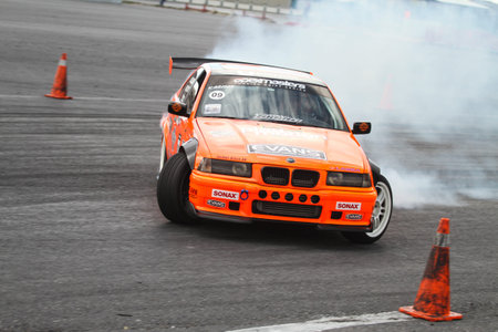ISTANBUL, TURKEY - OCTOBER 31, 2015: Volkan Arisoy drives BMW of VA Racing Team in Apex Masters...