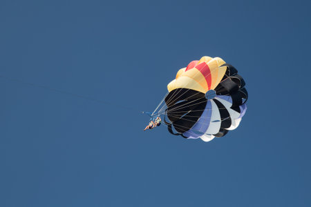 People Parasailing over Aegean Sea, Bodrum Townのeditorial素材