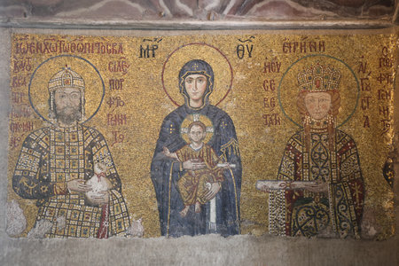 Mosaic in Hagia Sophia museum, Istanbul City, Turkeyのeditorial素材