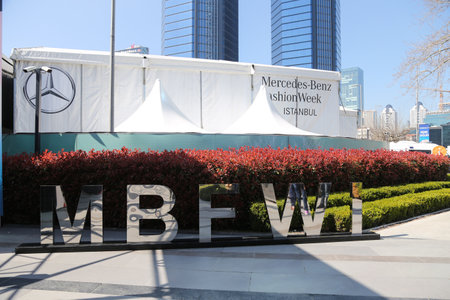 ISTANBUL, TURKEY - MARCH 18, 2016: Outside of Mercedes-Benz Fashion Week Istanbul venue in Zorlu Mallのeditorial素材