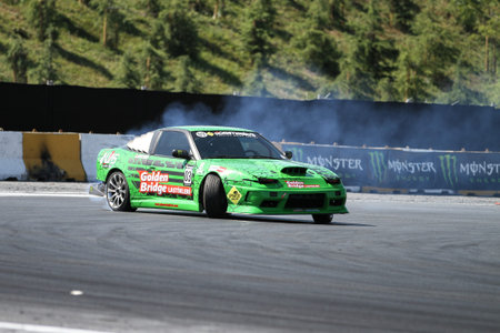 ISTANBUL, TURKEY - MAY 29, 2016: Ali Inal drives Nissan 200SX S13 of Alias Racing Team in Apex...