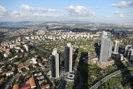 Aerial view of Istanbul City in Turkeyの写真素材