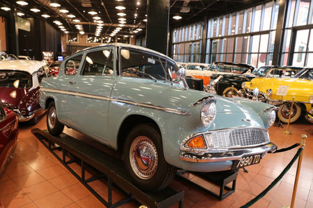 ISTANBUL, TURKEY - JULY 29, 2016: 1966 Ford Anglia Super in Rahmi M. Koc Industrial Museum. Ford Anglia Super was produced from 1962 through 1967のeditorial素材