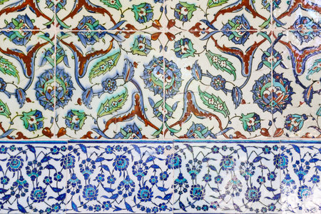Handmade Turkish Blue Tiles in Istanbul City, Turkeyのeditorial素材