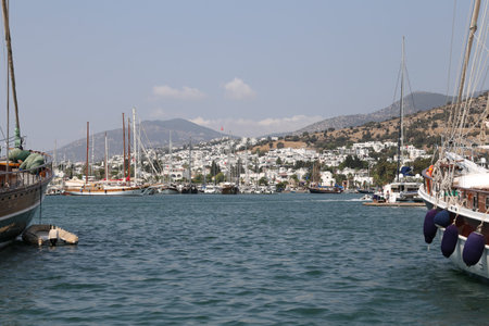 Bodrum Town in Mugla City, Aegean Turkeyの写真素材