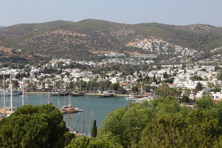 Bodrum Town in Aegean Coast of Mugla City, Turkeyの写真素材