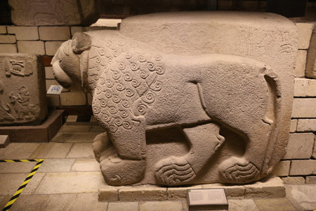 Lion Sculpture in Museum of Anatolian Civilizations, Ankara, Turkeyのeditorial素材