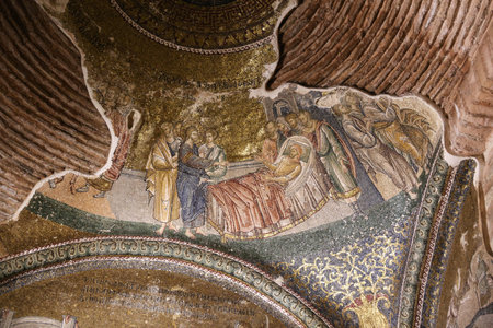Inside of Chora Church in Istanbul City, Turkeyのeditorial素材