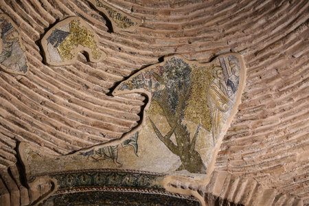 Inside of Chora Church in Istanbul City, Turkeyのeditorial素材