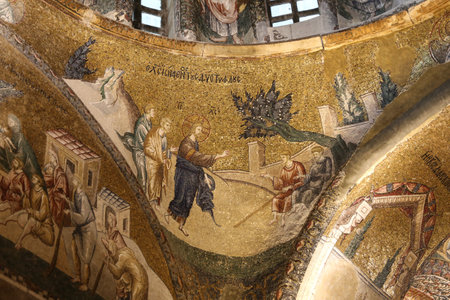 Inside of Chora Church in Istanbul City, Turkeyのeditorial素材