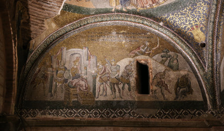 Inside of Chora Church in Istanbul City, Turkeyのeditorial素材