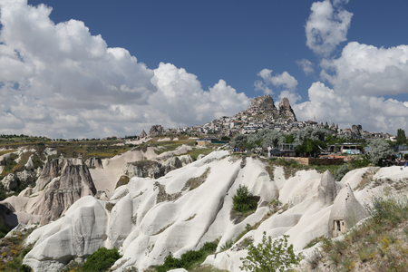 Rock Formations in Goreme Town,  Cappadocia, Turkeyの写真素材