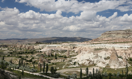 View of Cappadocia in Nevsehir City, Turkeyの写真素材