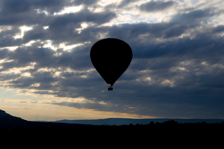 Hot Air Balloon in Cappadocia Valleys, Turkeyの写真素材