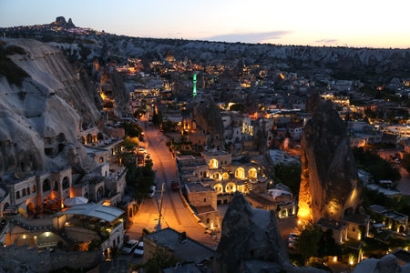 Goreme Town in Cappadocia, Nevsehir City, Turkeyのeditorial素材