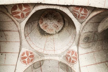 Inside of a Cave Church, Cappadocia, Nevsehir City, Turkeyのeditorial素材