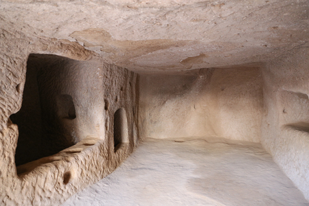 Carved Room in Zelve Valley, Cappadocia, Turkeyの写真素材