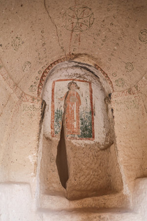 Cave Church in Zelve Valley, Cappadocia, Turkeyのeditorial素材