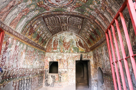 Purenli Seki Church in Ihlara Valley, Aksaray City, Turkeyのeditorial素材