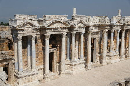 Theater of Hierapolis in Pamukkale, Denizli City, Turkeyのeditorial素材