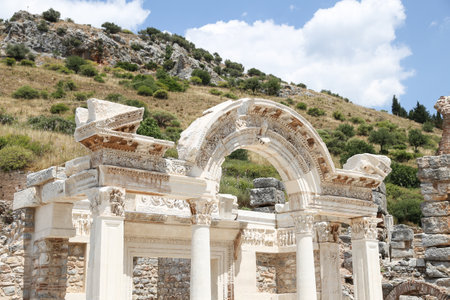 Temple of Hadrian in Ephesus Ancient City in Izmir, Turkeyのeditorial素材