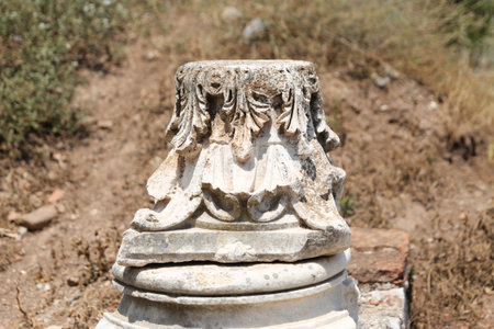 Ruins in Ephesus Ancient City in Izmir, Turkeyのeditorial素材
