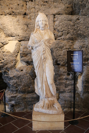 Sculpture in Hierapolis Ancient City, Pamukkale, Turkeyのeditorial素材