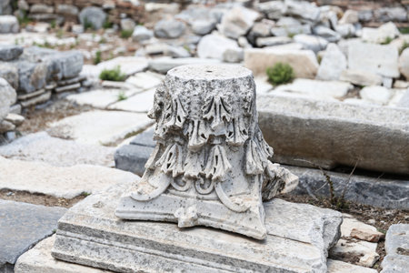 Ruins in Ephesus Ancient City in Izmir, Turkeyのeditorial素材