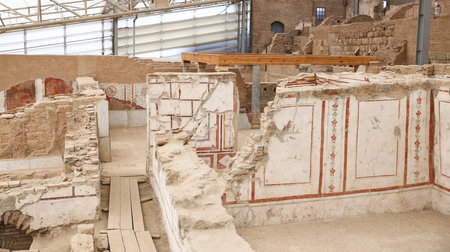 Paintings in Terrace Houses in Ephesus Ancient City, Izmir, Turkeyのeditorial素材
