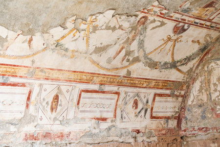Paintings in Terrace Houses in Ephesus Ancient City, Izmir, Turkeyのeditorial素材