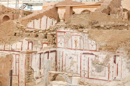 Paintings in Terrace Houses in Ephesus Ancient City, Izmir, Turkeyのeditorial素材
