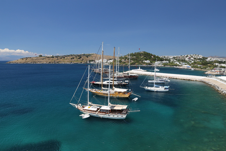 Bodrum Town in Mugla City, Aegean Turkeyの写真素材