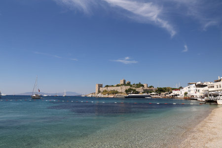 Bodrum Castle in Aegean Coast of Turkeyの写真素材