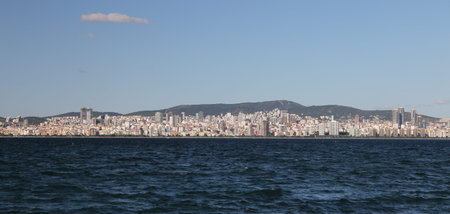 Cityscape of Istanbul City and Marmara Sea in Turkeyの写真素材