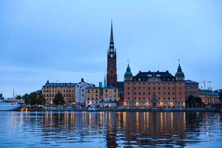 General view of Old Town Gamla Stan in Stockholm City, Swedenの写真素材
