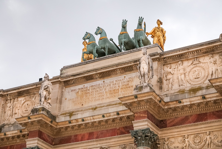 Arc de Triomphe du Carrousel in Paris, Franceの写真素材