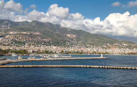 Alanya Town in Antalya City, Mediterranean Coast of Turkeyの写真素材