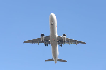 ISTANBUL, TURKEY - JANUARY 06, 2018: Turkish Airlines Airbus A321-231 (CN 2868) landing to Istanbul...