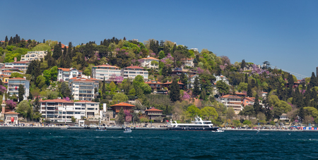 Buildings in Bosphorus Strait Side of Istanbul City, Turkeyの写真素材
