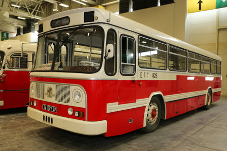 ISTANBUL, TURKEY - JULY 01, 2018: Leyland Levend Municipal Bus display at Istanbul Classic Automobile Festivalのeditorial素材