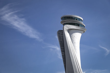 Air traffic control tower of Istanbul new Airport, Turkey