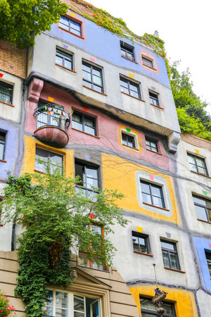 Hundertwasserhaus in Landstrabe District, Vienna City, Austriaのeditorial素材