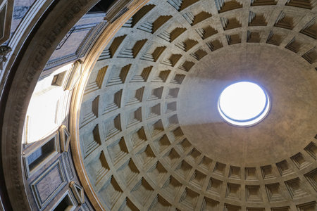 ROME, ITALY - AUGUST 21, 2018: Interior of the Pantheon in Rome cityのeditorial素材